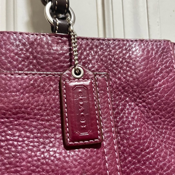 Coach Chelsea G0751-F10892 burgundy pebble grain leather bag - Picture 15 of 15